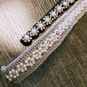 2 Embellished Stretch Headbands - Sparkly